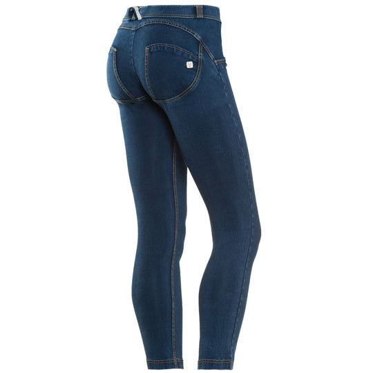 Freddy WR.UP® Denim Low Rise 7/8 Ankle - Dark Rinse + Yellow Stitching