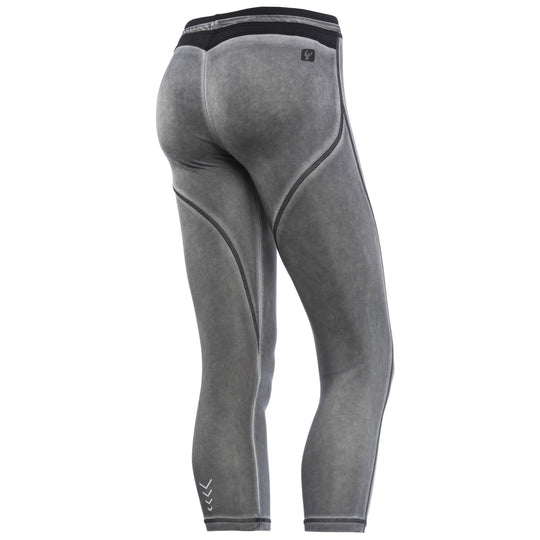 Freddy Garment Dyed Ankle Length Sport Pants - Grey