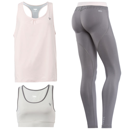 Freddy WR.UP® Sport Pant + Top + Tank - Pink/Grey