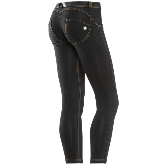 WR.UP® Denim - Low Rise Ankle - Black Rinse + Yellow Stitching