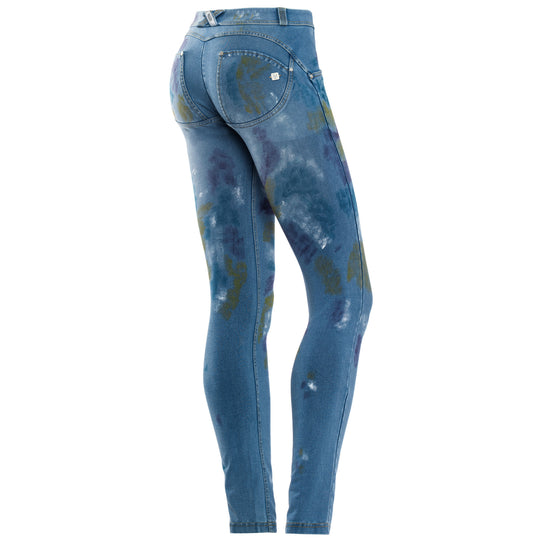 WR.UP® Denim - Low Rise Full Length Hand Painted - Medium Rinse