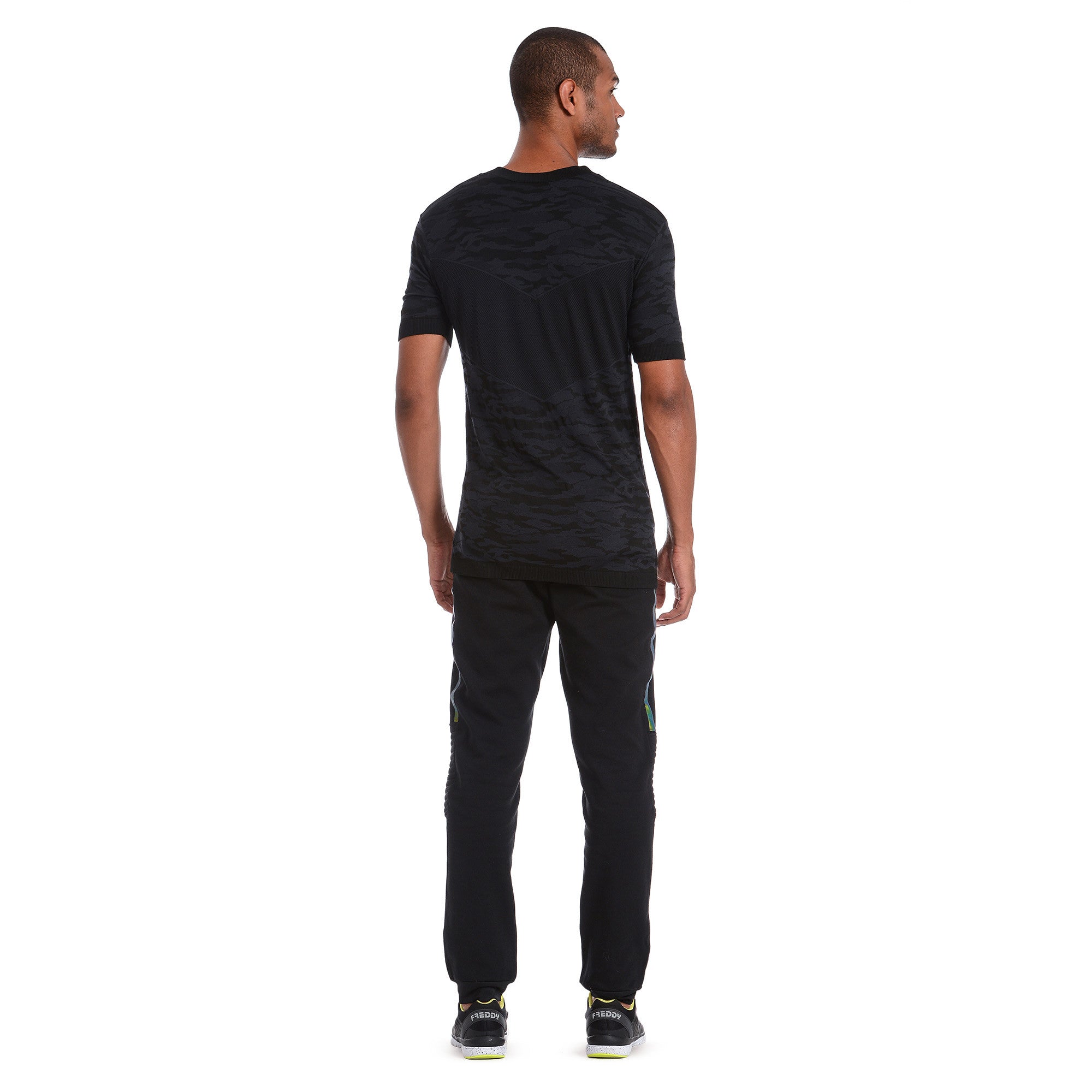 Freddy Mens Relaxed Patchwork Joggers - Black - LIVIFY
 - 4