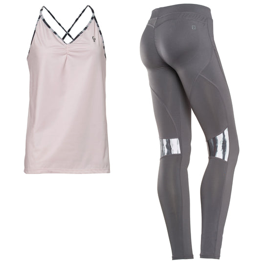 Freddy D.I.W.O.® Sport Pant + Tank Set - Grey/Pink