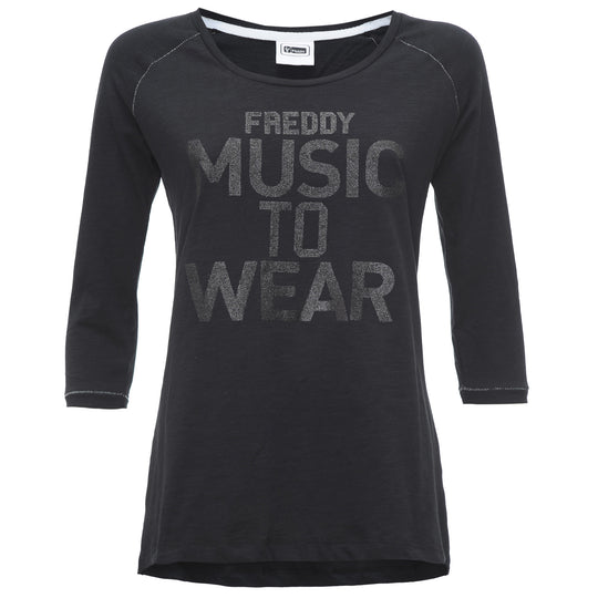 Freddy 3/4 Music Tee - Black