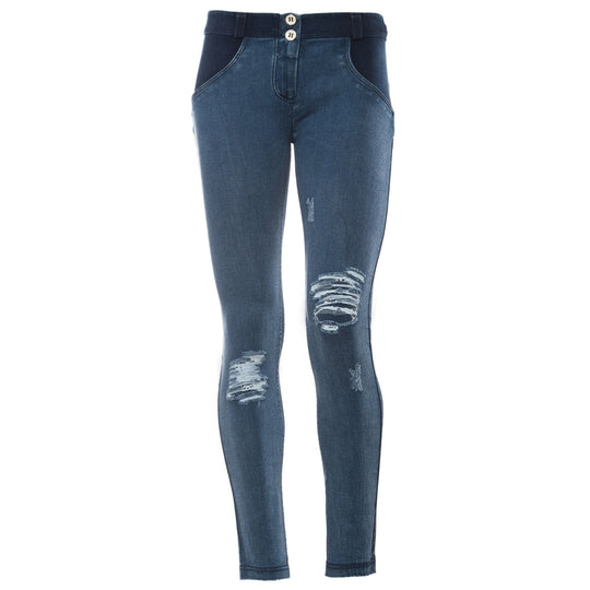 WR.UP® Distressed Denim - Classic Rise Full Length - Dark Rinse