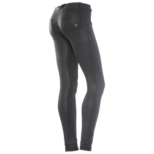 WR.UP® Leather - Low Rise Full Length Python Print - Black