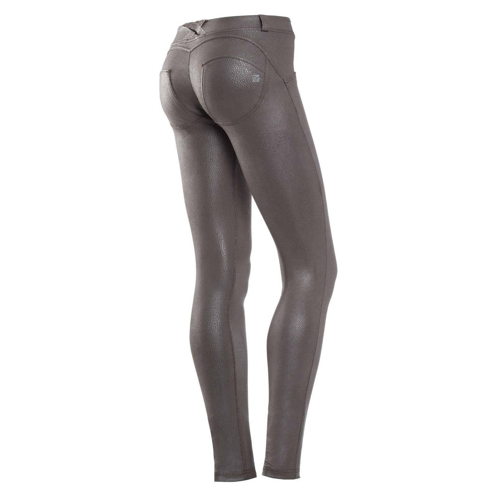 WR.UP® Leather - Low Rise Full Length Python Print - Brown