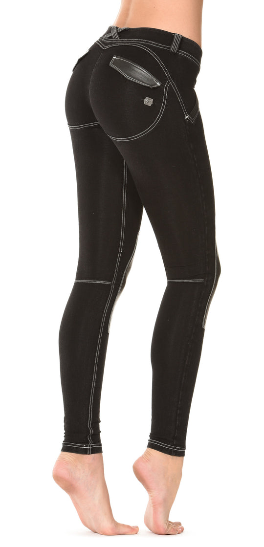 Freddy WR.UP® Denim Patch Effect Skinny - Black