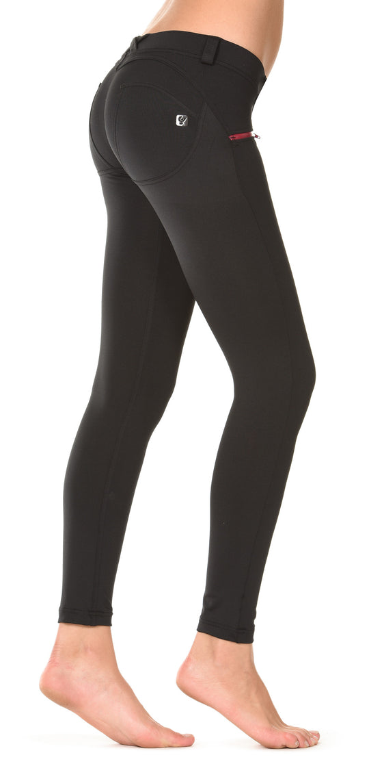 Freddy WR.UP® Satin Finish Contrast Zip Ankle Length - Black/Pink