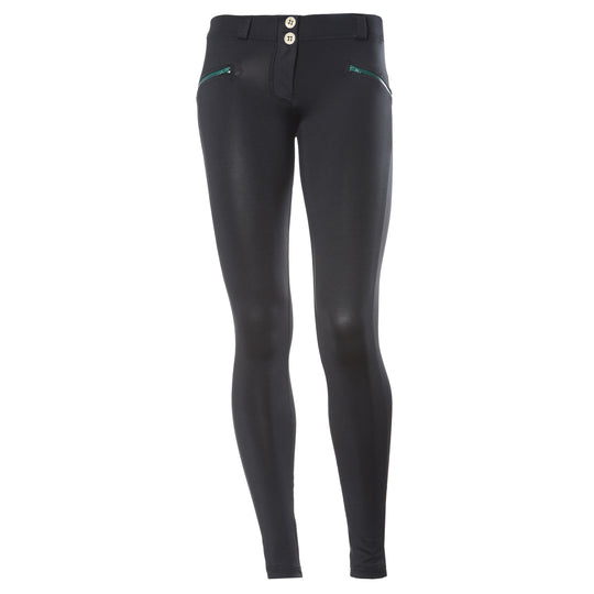 Freddy WR.UP® Satin Finish Contrast Zip Ankle Length - Black/Green