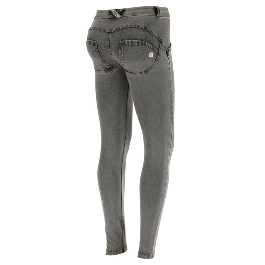 Freddy WR.UP® Denim Regular Rise Super Skinny - Grey Rinse + Yellow Stitching