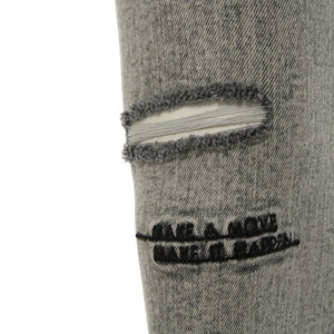 Freddy WR.UP® Distressed & Embroidered Denim Regular Rise Skinny - Grey Rinse