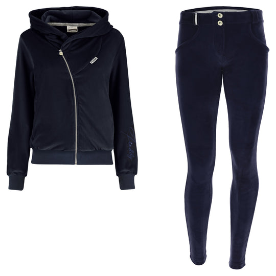 WR.UP® Tracksuit Set - Velvet Hood Jacket with Pant - Navy