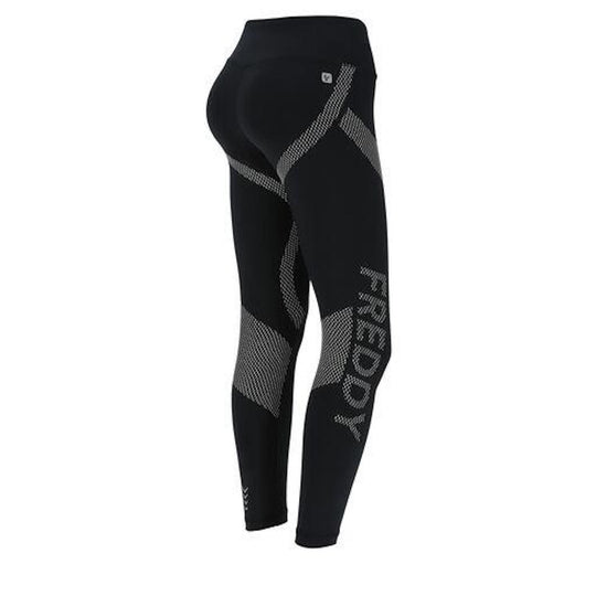 Superfit Sport Pant - High Rise Ankle Print - Black