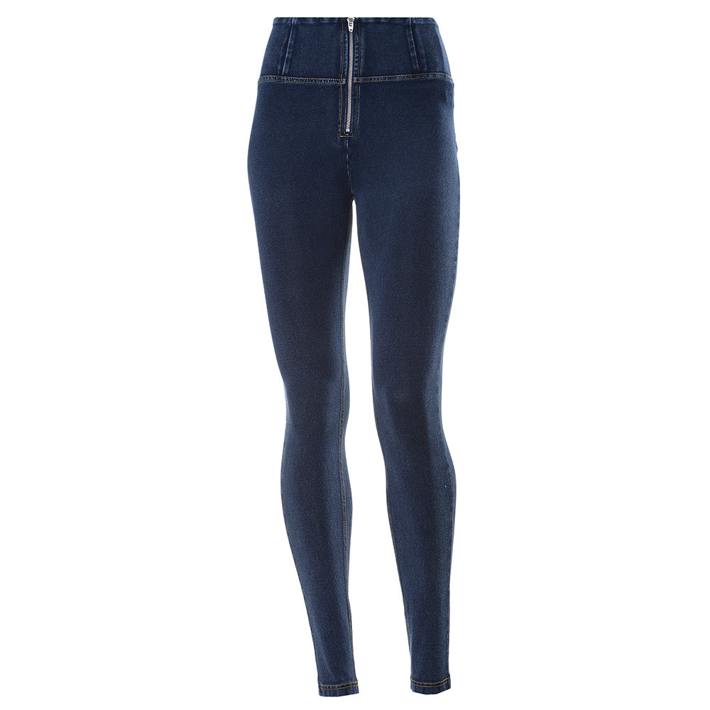 WR.UP® Denim - High Rise Full Length - Dark Rinse & Yellow Stitching