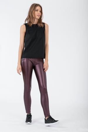 WR.UP® Metallic Leather - Mid Rise Full Length 3 Button Metallic - Violet