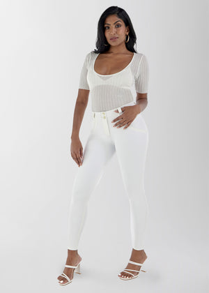 WR.UP® Faux Leather - Classic Rise Full Length - White
