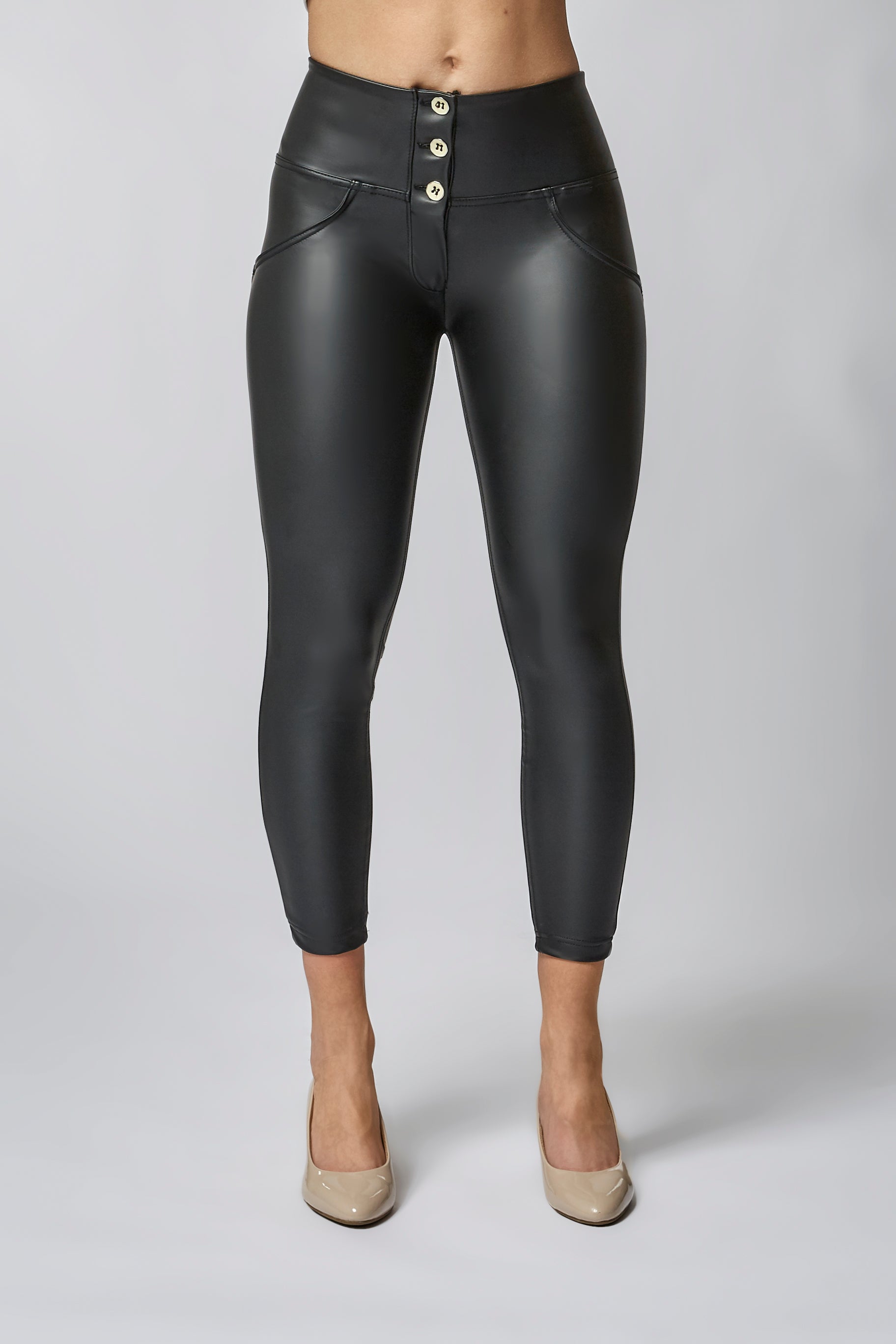 Liverpool Marilyn High-Rise Faux Leather Legging Pant : Black