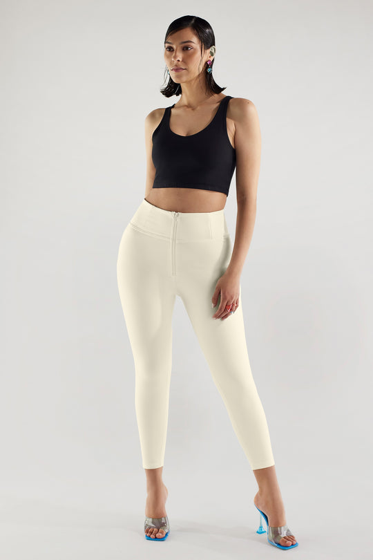 WR.UP® Curvy Leather - High Rise Ankle - Cream