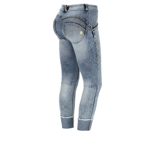 WR.UP® Denim - Classic Rise Ankle Distressed Marble - Blue