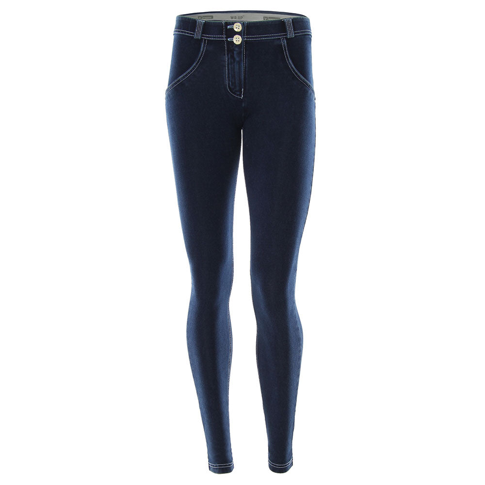 Freddy WR.UP® Denim Regular Rise Skinny - Dark Rinse + White Stitching