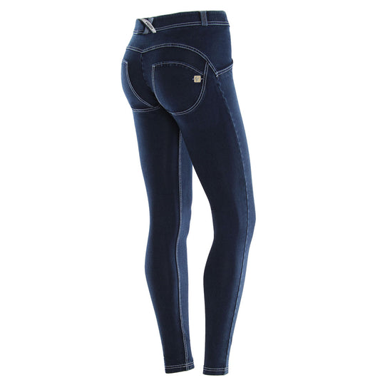 Freddy WR.UP® Denim Regular Rise Skinny - Dark Rinse + White Stitching