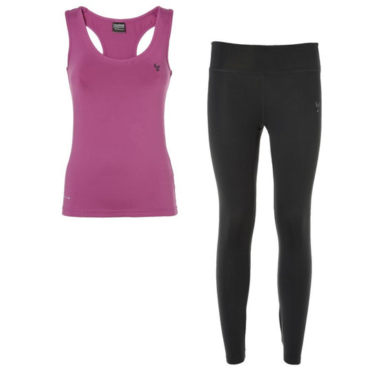 FREDDY SPORT CAPRI PANT + TANK SET - Purple/Charcoal