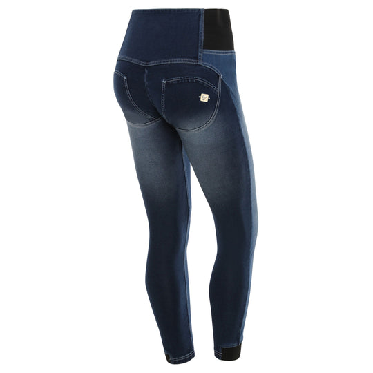 Freddy WR.UP® Whiskering Denim High Rise Skinny - Dark Rinse + White Stitching
