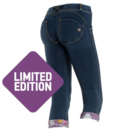 Freddy WR.UP® Shaping Effect Capri Denim - Floral Cuff