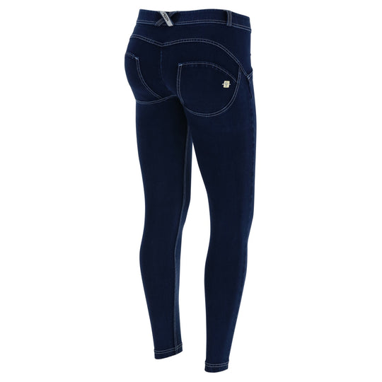 Freddy WR.UP® Denim Regular Rise 7/8 Ankle - Dark Rinse + White Stitching