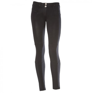 WR.UP  SHAPING EFFECT MOTORCYCLE ZIP SKINNY-Black - LIVIFY
 - 1