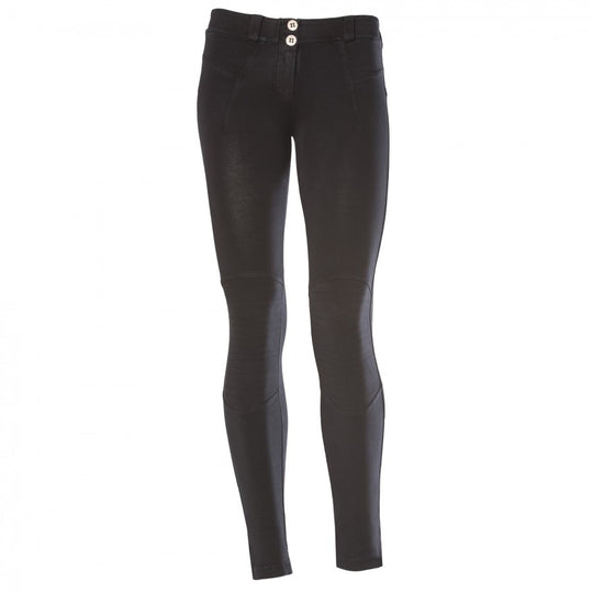 WR.UP  SHAPING EFFECT MOTORCYCLE ZIP SKINNY-Black